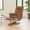 Flash Furniture Cason Massaging Adjust Recliner w/Deep Side Pockets and Ottoman w/Wrapped Base, Brown LeatherSoft BT-753P-MASSAGE-CGN-GG - alternate 1